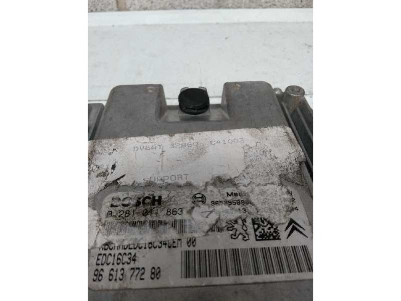Recambio de centralita motor uce para peugeot 307 (s1) 1.6 16v hdi referencia OEM IAM 0281011863 9661377280 EDC16C34