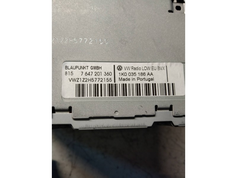 Recambio de sistema audio / radio cd para volkswagen golf vi (5k1) advance referencia OEM IAM 8157647201360 1K0035186AA 