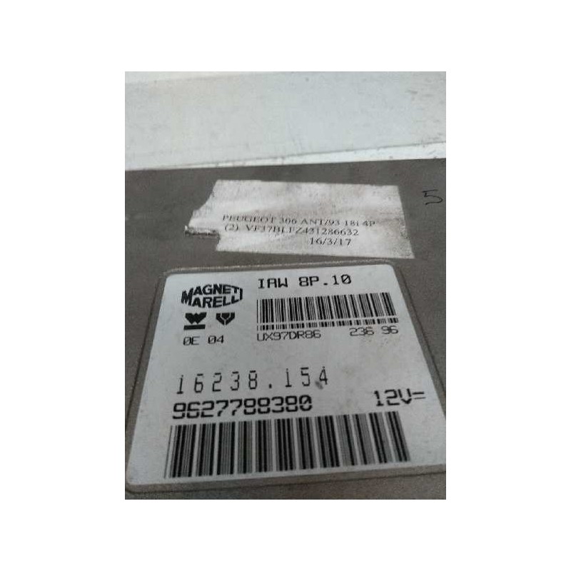 Recambio de centralita motor uce para peugeot 306 berlina 4 puertas (s1) referencia OEM IAM IAW8P10 9627788380 16238154