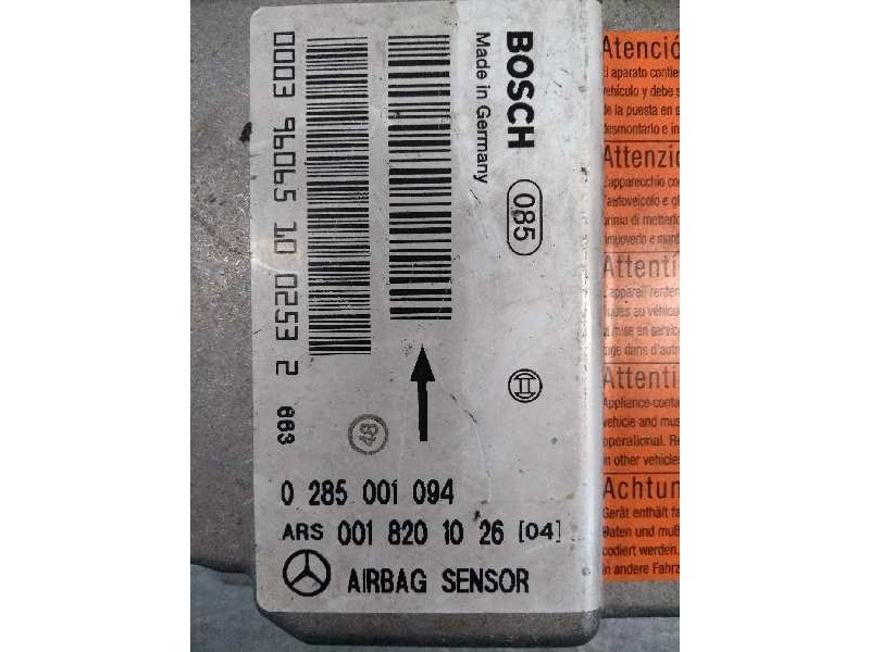 Recambio de centralita airbag para mercedes clase e (w210) berlina diesel 300 diesel (210.020) referencia OEM IAM 0285001094 001