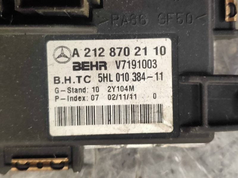 Recambio de resistencia calefaccion para mercedes clase cls (w218) cls 350 cdi be (218.323) referencia OEM IAM A2128702110 V7191