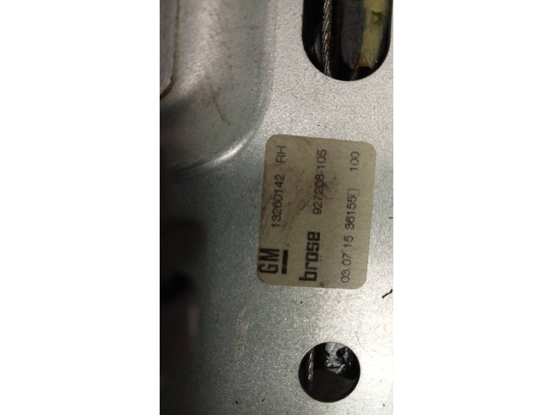 Recambio de elevalunas trasero derecho para opel zafira tourer selective referencia OEM IAM 13260142RH  