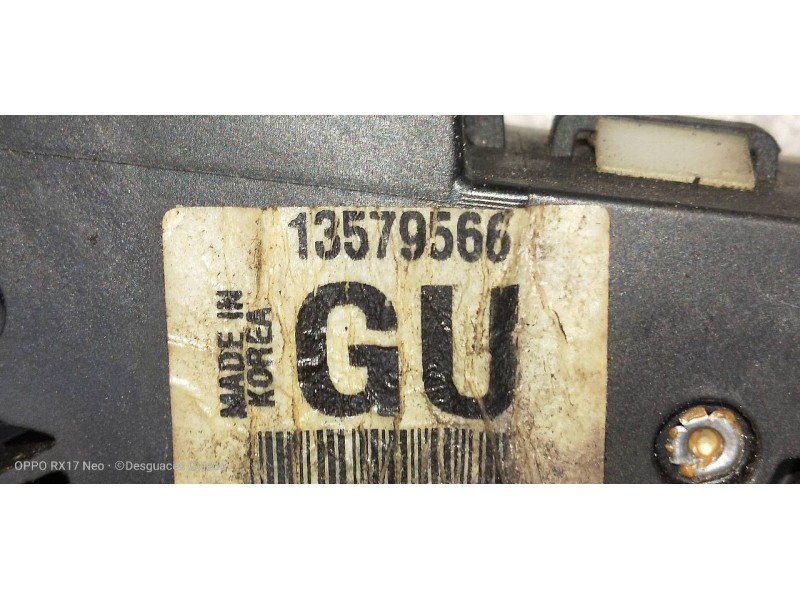 Recambio de motor cierre centralizado trasero derecho para opel zafira tourer selective referencia OEM IAM 13579566  
