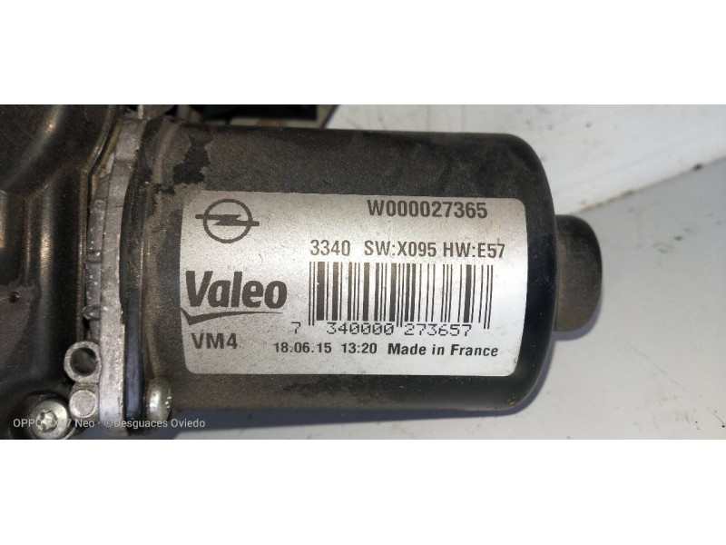 Recambio de motor limpia delantero para opel zafira tourer selective referencia OEM IAM W000027365 DERECHO 