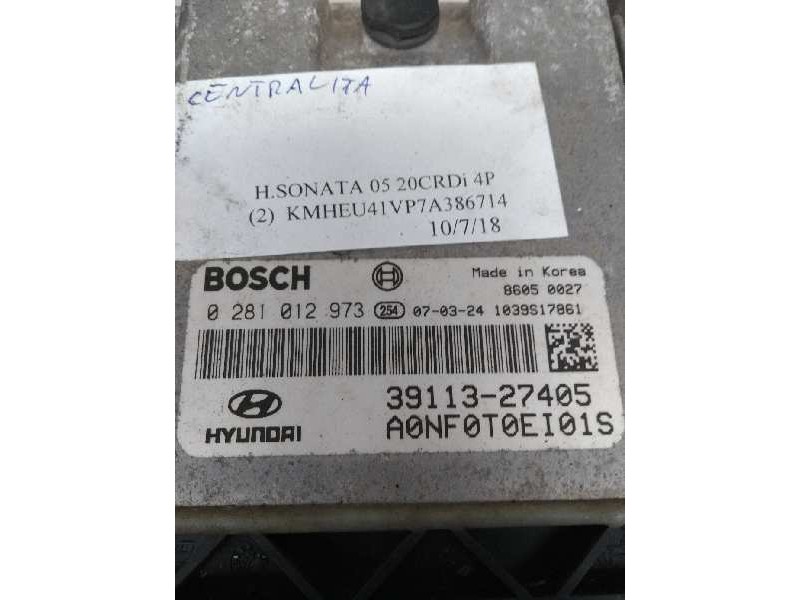 Recambio de centralita motor uce para hyundai sonata (nf) 2.0 crdi cat referencia OEM IAM 0281012973 3911327405 A0NF0T0EI01S