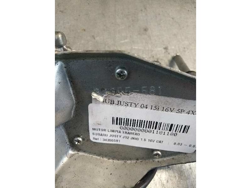 Recambio de motor limpia trasero para subaru justy j12 (nh) 1.5 16v cat referencia OEM IAM 34355581  
