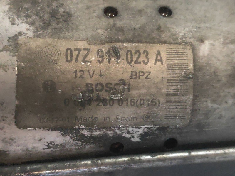 Recambio de motor arranque para volkswagen touareg (7la) tdi v10 referencia OEM IAM 07Z911023A 0001230016 
