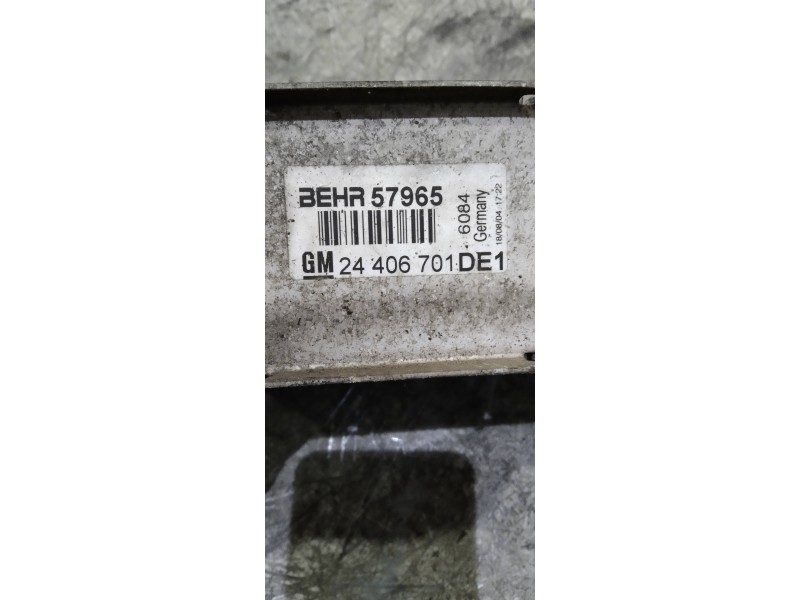 Recambio de intercooler para opel zafira b energy referencia OEM IAM   