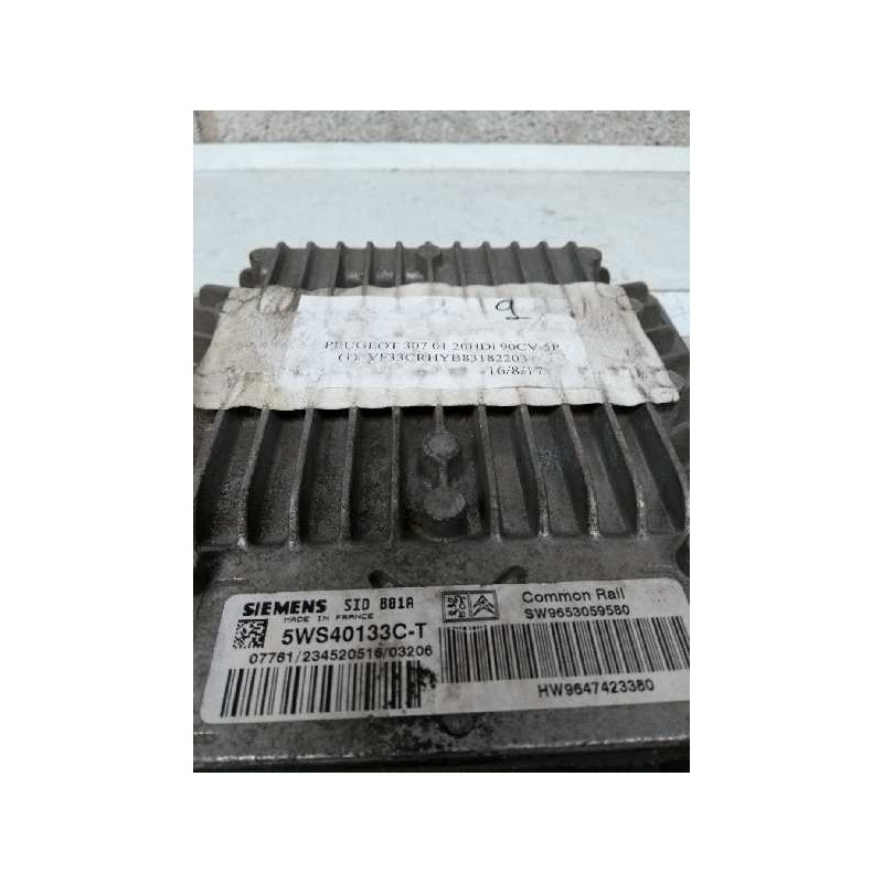 Recambio de centralita motor uce para peugeot 307 (s1) xr clim referencia OEM IAM 5WS40133CT SW9653059580 HW9647423380 SID801A