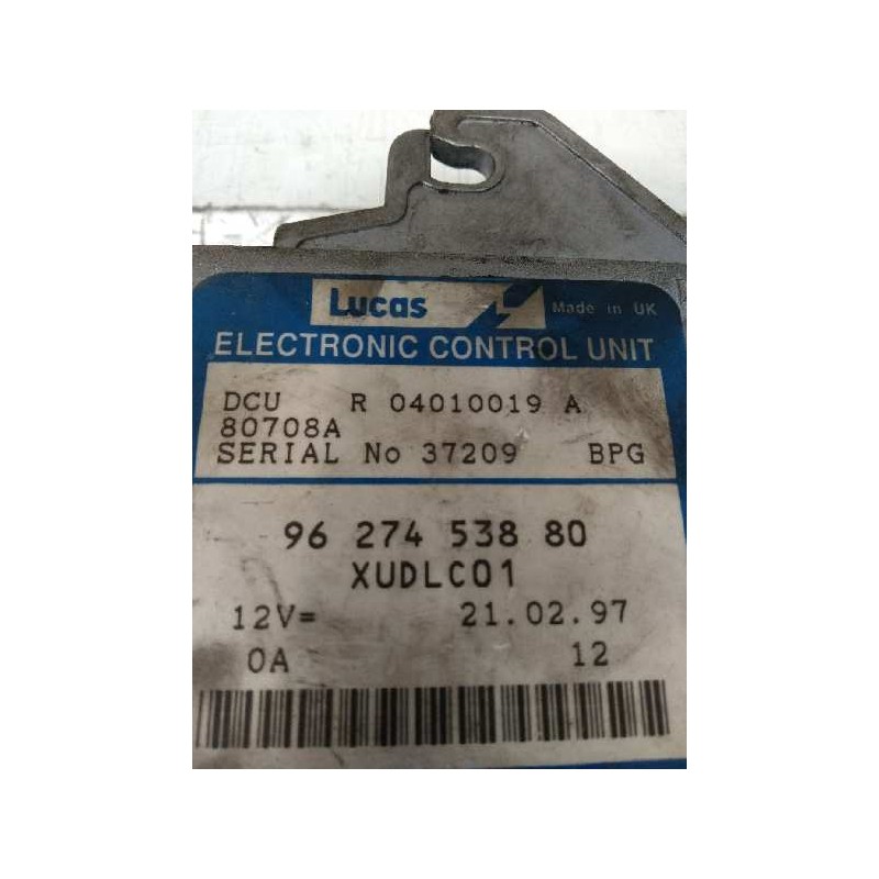 Recambio de centralita motor uce para peugeot 406 berlina (s1/s2) 2.1 turbodiesel cat referencia OEM IAM R04010019A 9027453880 8