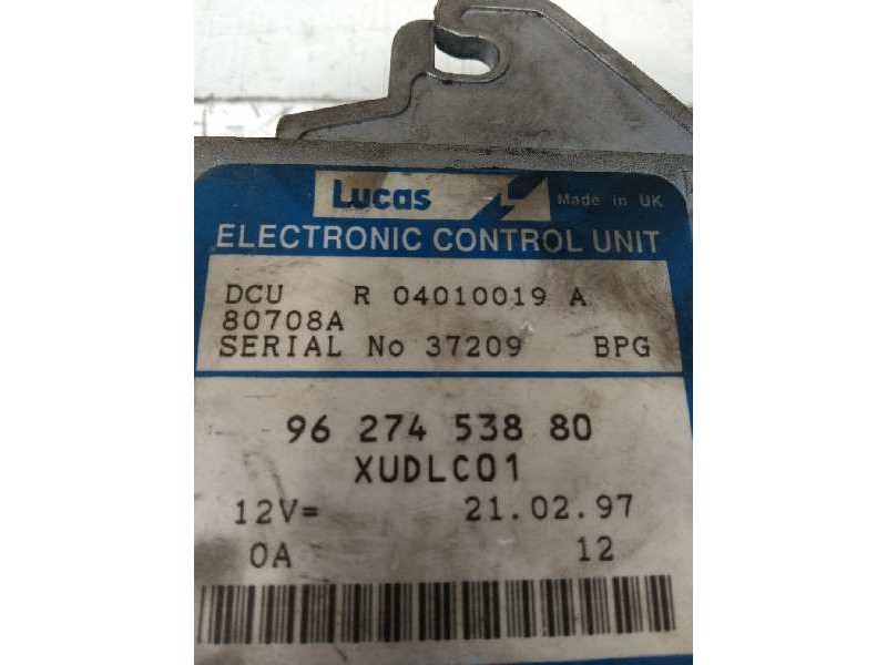 Recambio de centralita motor uce para peugeot 406 berlina (s1/s2) 2.1 turbodiesel cat referencia OEM IAM R04010019A 9027453880 8