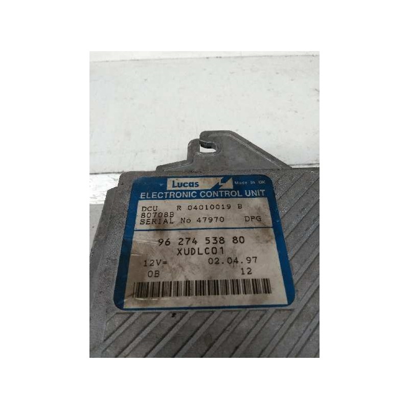 Recambio de centralita motor uce para peugeot 406 berlina (s1/s2) 2.1 turbodiesel cat referencia OEM IAM R04010019B 9627453880 8