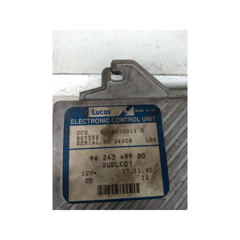 Recambio de centralita motor uce para peugeot 406 berlina (s1/s2) 2.1 turbodiesel cat referencia OEM IAM R04010011D 9624349980 8