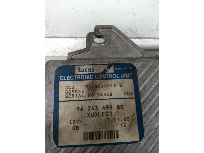 Recambio de centralita motor uce para peugeot 406 berlina (s1/s2) 2.1 turbodiesel cat referencia OEM IAM R04010011D 9624349980 8