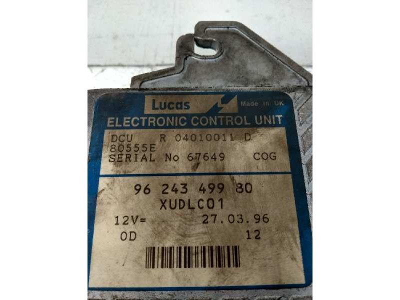 Recambio de centralita motor uce para peugeot 406 berlina (s1/s2) 2.1 turbodiesel cat referencia OEM IAM R04010011D 9624349980 8