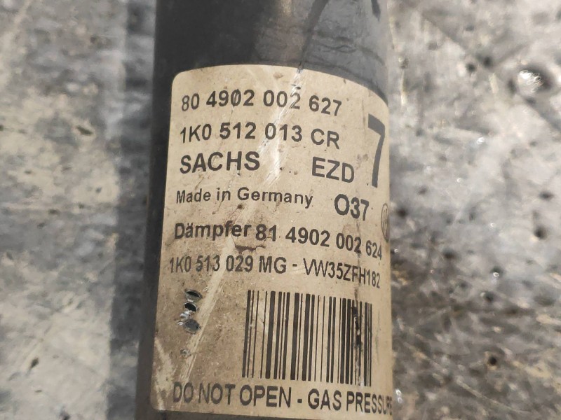 Recambio de amortiguador trasero derecho para volkswagen golf vi (5k1) advance referencia OEM IAM 1K0512013CR  