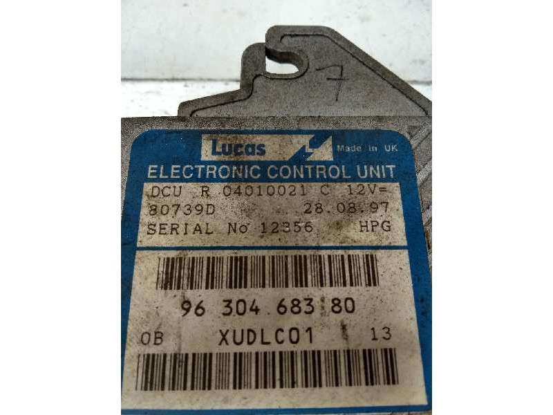 Recambio de centralita motor uce para peugeot 806 2.1 turbodiesel cat referencia OEM IAM R04010021C 9630468380 80739D