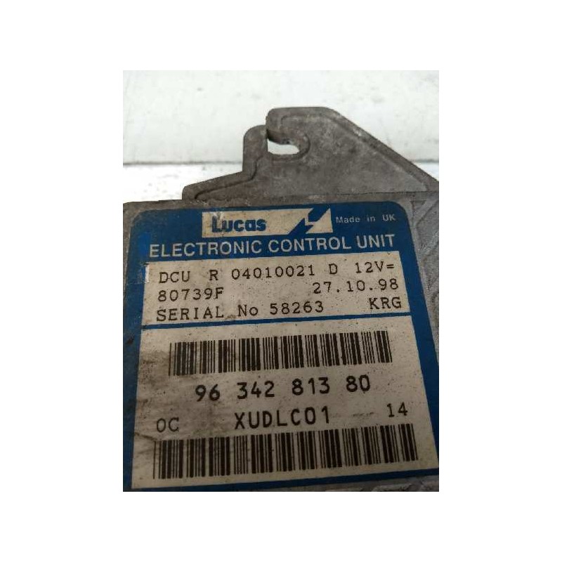Recambio de centralita motor uce para peugeot 806 2.1 turbodiesel cat referencia OEM IAM R04010021D 9634281380 80739F