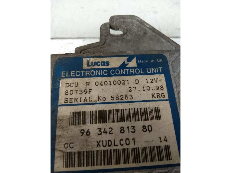 Recambio de centralita motor uce para peugeot 806 2.1 turbodiesel cat referencia OEM IAM R04010021D 9634281380 80739F