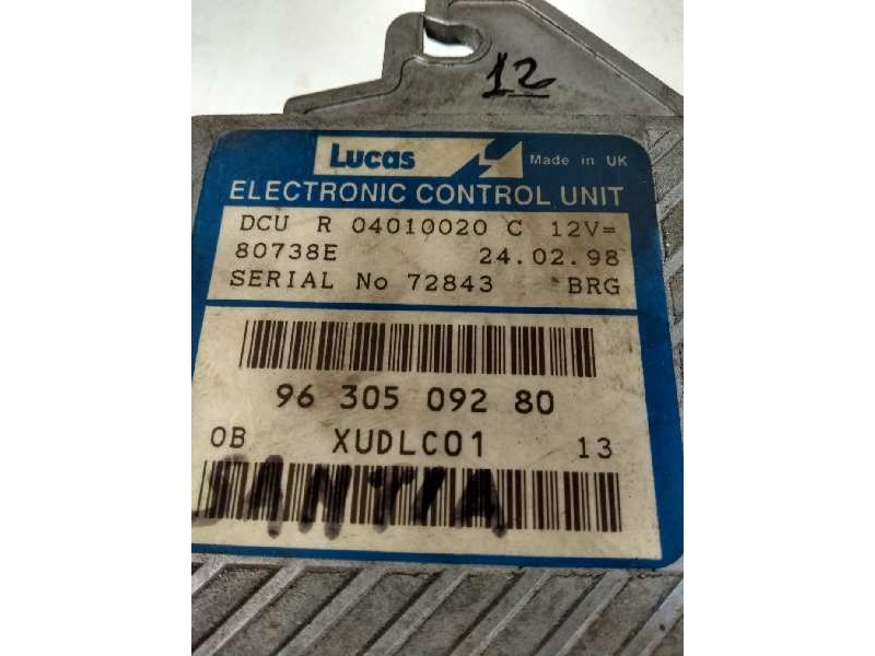 Recambio de centralita motor uce para peugeot 406 berlina (s1/s2) stdt referencia OEM IAM R04010020C 9630509280 80738E