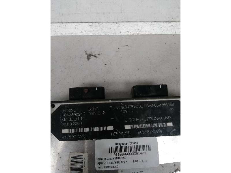 Recambio de centralita motor uce para peugeot partner (s2) referencia OEM IAM R04080034C 9650359580 9661879180 81223C