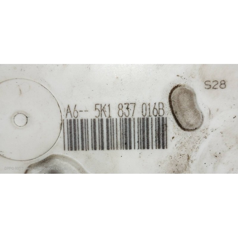 Recambio de motor cierre centralizado delantero derecho para volkswagen golf vi (5k1) advance bluemotion referencia OEM IAM 5K18