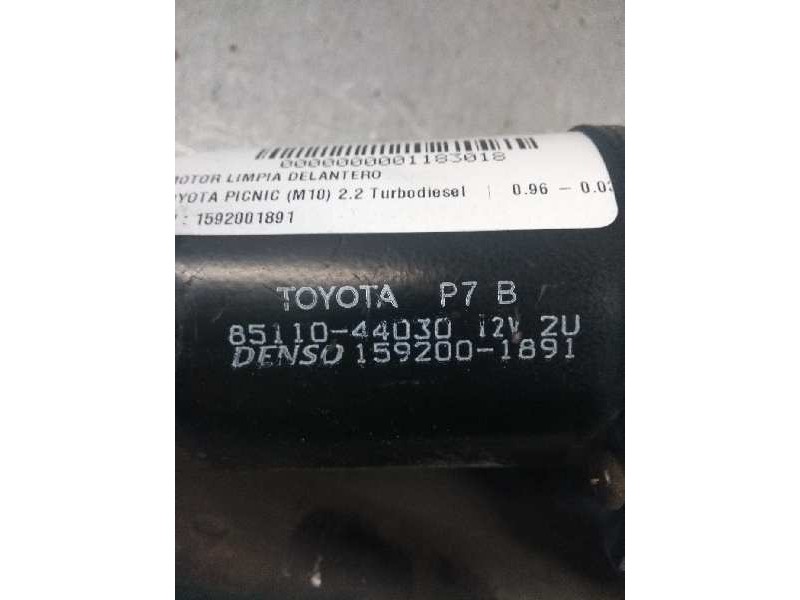 Recambio de motor limpia delantero para toyota picnic (m10) 2.2 turbodiesel referencia OEM IAM 1592001891 8511044030 