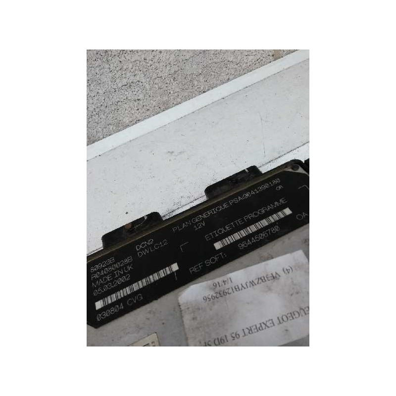 Recambio de centralita motor uce para peugeot expert kasten komfort referencia OEM IAM R04080028B 9641390180 9644506780 80923B