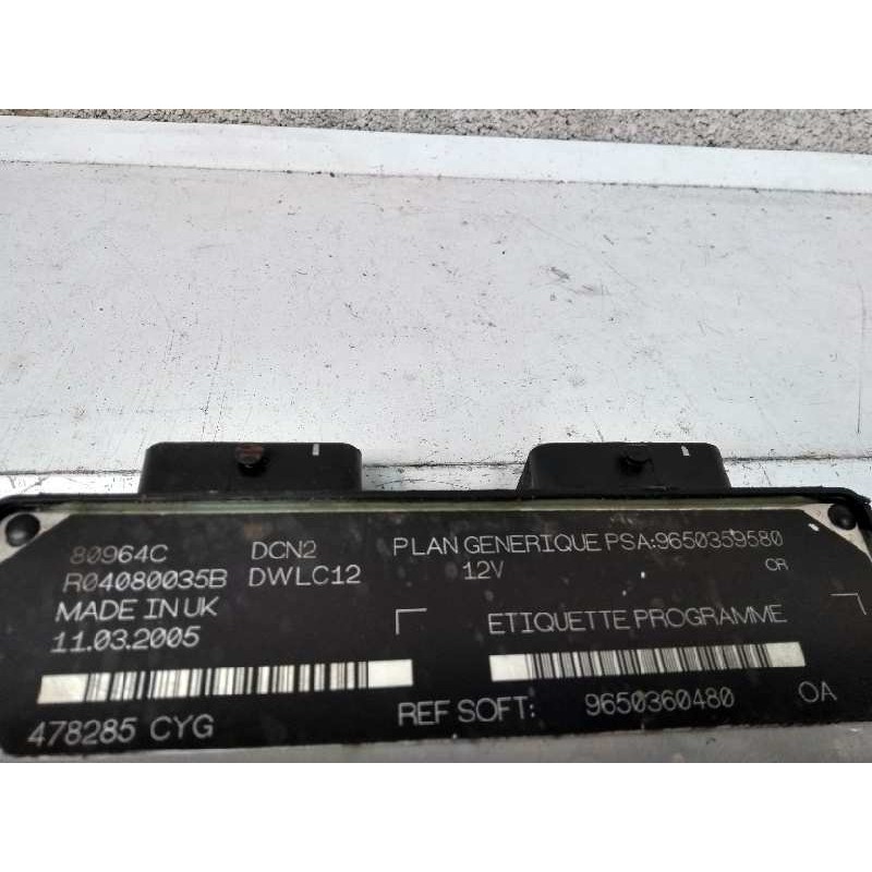 Recambio de centralita motor uce para peugeot partner (s1) 1.9 diesel referencia OEM IAM R04080035B 9650359580 9650360480 80964C Recambio de centralita motor uce para peugeot partner (s1) 1.9 diesel referencia OEM IAM R04080035B 9650359580 9650360480 80964C