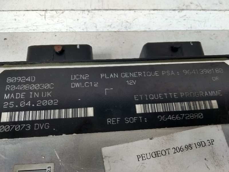 Recambio de centralita motor uce para peugeot 206 berlina referencia OEM IAM R04080030C 9641390180 9646672880 80924D