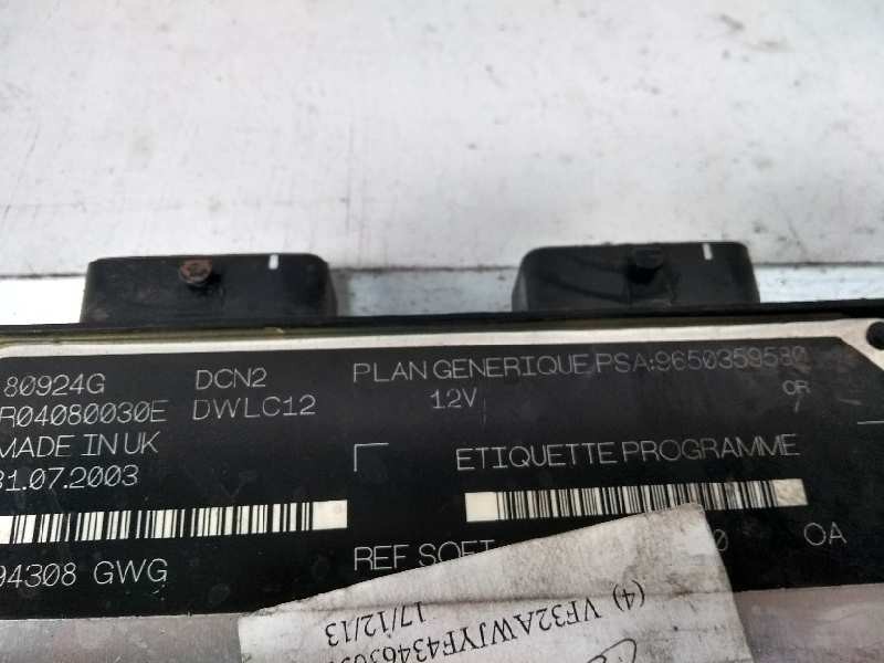 Recambio de centralita motor uce para peugeot 206 berlina referencia OEM IAM R04080030E 9650359580 9650359880 80924G