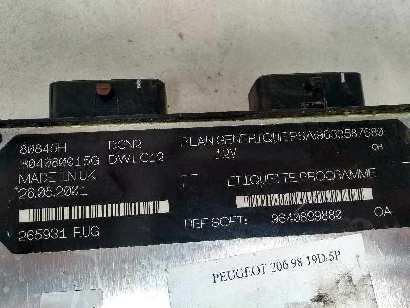 Recambio de centralita motor uce para peugeot 206 berlina referencia OEM IAM R04080015G 9639587680 9640899880 80845H