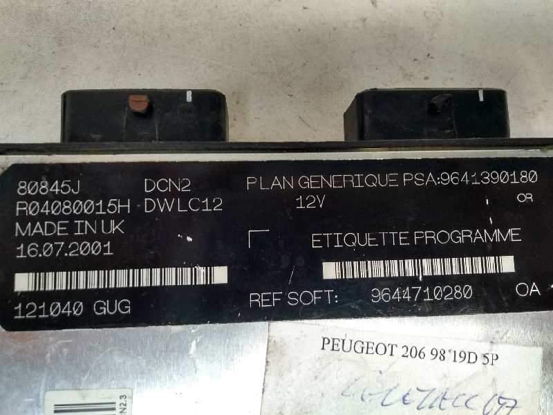 Recambio de centralita motor uce para peugeot 206 berlina referencia OEM IAM R04080015H 9641390180 9644710280 80845J Recambio de centralita motor uce para peugeot 206 berlina referencia OEM IAM R04080015H 9641390180 9644710280 80845J