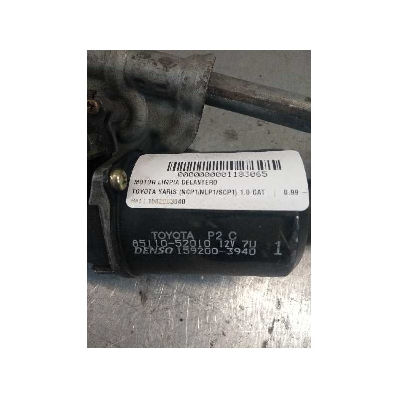 Recambio de motor limpia delantero para toyota yaris (ncp1/nlp1/scp1) 1.0 cat referencia OEM IAM 1592003940 8511052010 