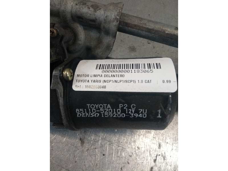 Recambio de motor limpia delantero para toyota yaris (ncp1/nlp1/scp1) 1.0 cat referencia OEM IAM 1592003940 8511052010 
