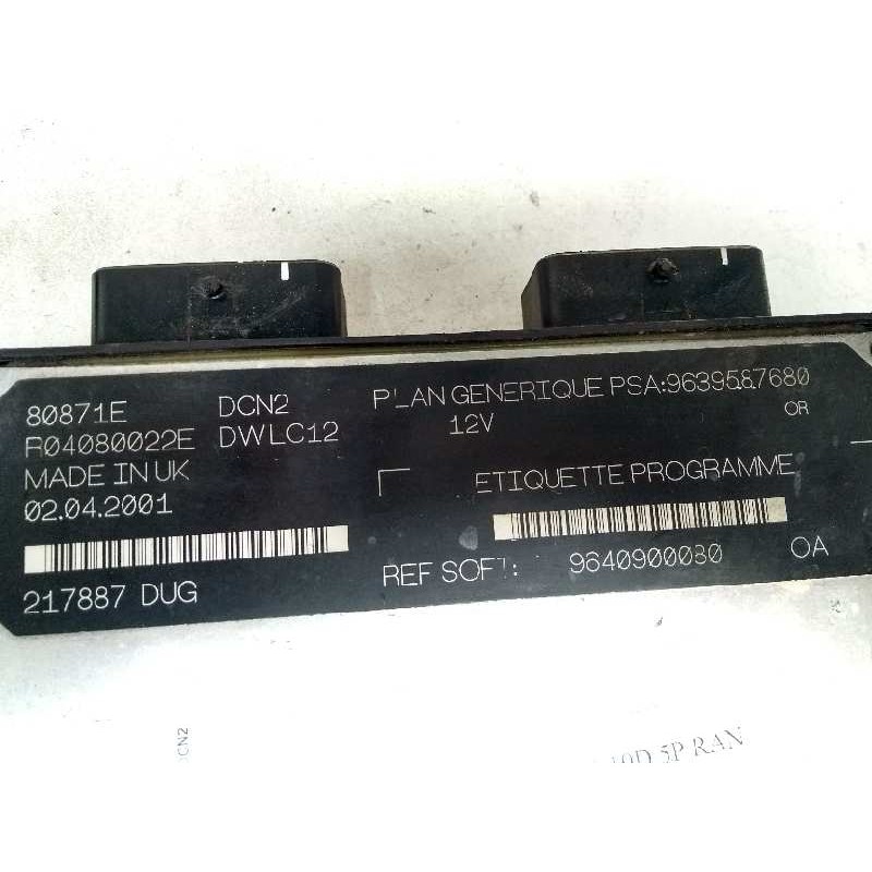Recambio de centralita motor uce para peugeot 306 break 1.9 diesel referencia OEM IAM R04080022E 9639587680 9640900080 80871E