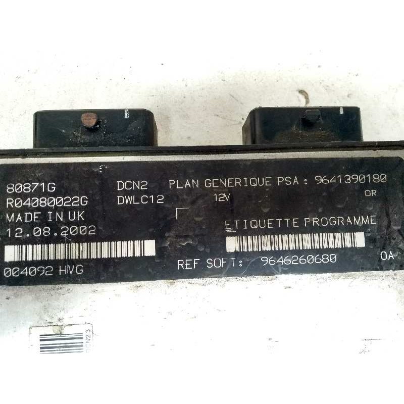 Recambio de centralita motor uce para peugeot 306 berlina 3/5 puertas (s1) referencia OEM IAM R04080022G 9641390180 9646260680 8