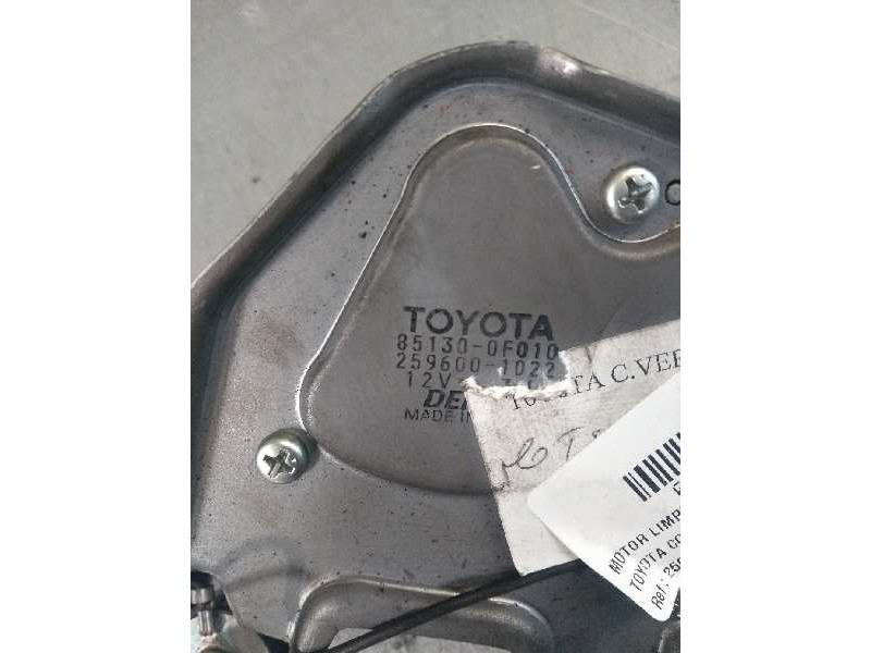 Recambio de motor limpia trasero para toyota corolla verso (r1) 2.2 turbodiesel cat referencia OEM IAM 2596001022 851300F010 