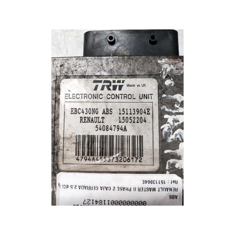 Recambio de abs para renault master ii phase 2 caja cerrada 2.5 dci diesel cat referencia OEM IAM 15113904E 15052204 15052204 54