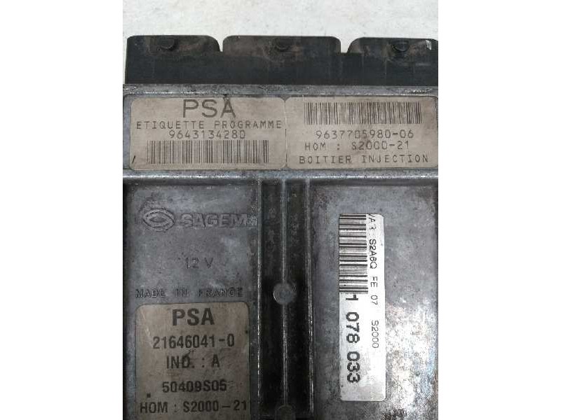 Recambio de centralita motor uce para peugeot 106 (s2) sport referencia OEM IAM 9643134280 963770598006 216460410 S200021