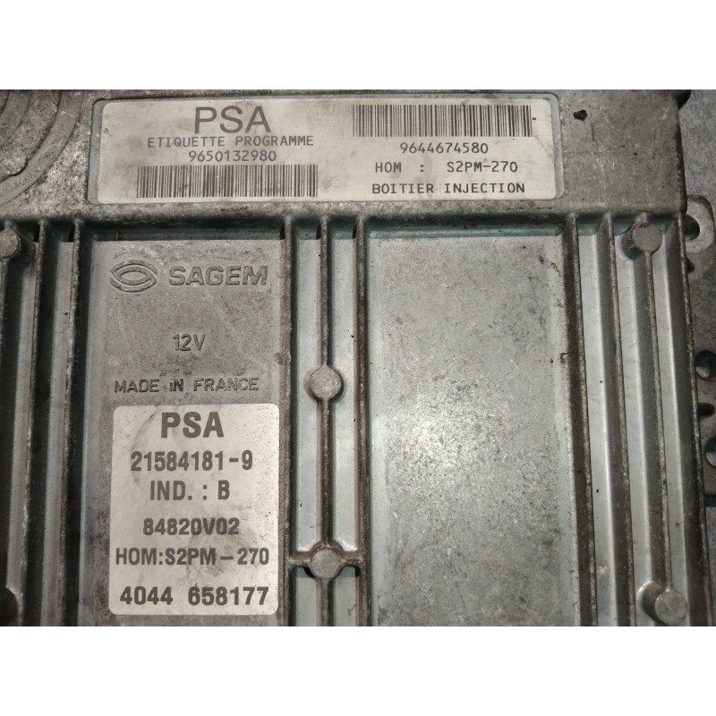 Recambio de centralita motor uce para citroen xsara picasso 1.8 16v exclusive referencia OEM IAM 9650132980 9644674580 215841819