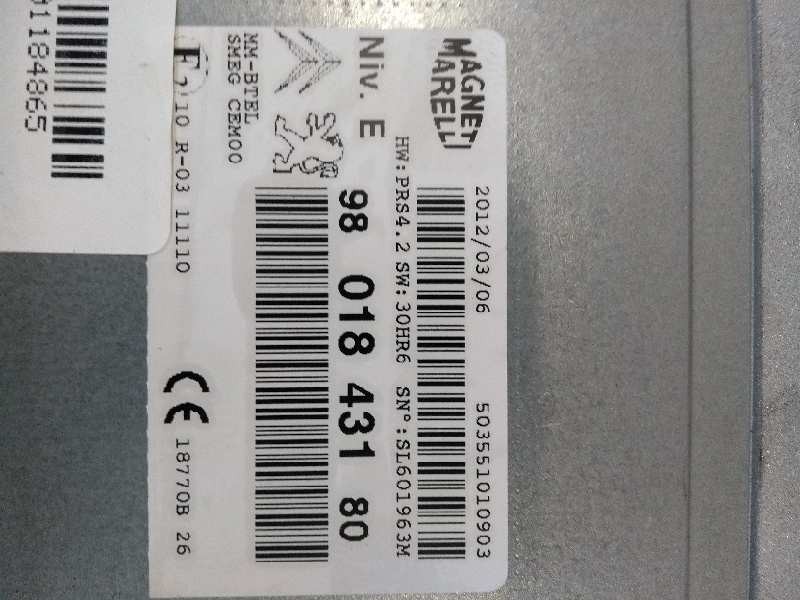 Recambio de sistema navegacion gps para peugeot 208 allure referencia OEM IAM 9801843180  