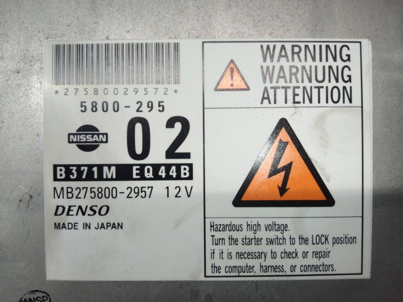 Recambio de centralita motor uce para nissan x-trail (t30) comfort referencia OEM IAM B371MEQ44B MB2758002957 5800295 02