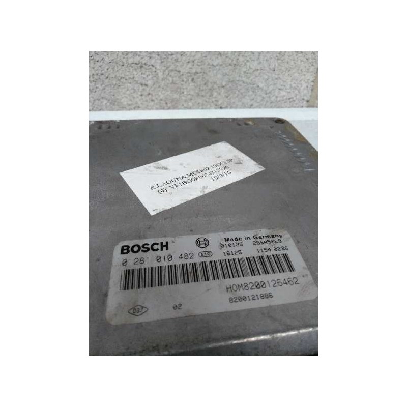Recambio de centralita motor uce para renault laguna ii (bg0) 1.9 dci diesel cat referencia OEM IAM 0281010482 HOM8200126462 820 Recambio de centralita motor uce para renault laguna ii (bg0) 1.9 dci diesel cat referencia OEM IAM 0281010482 HOM8200126462 820
