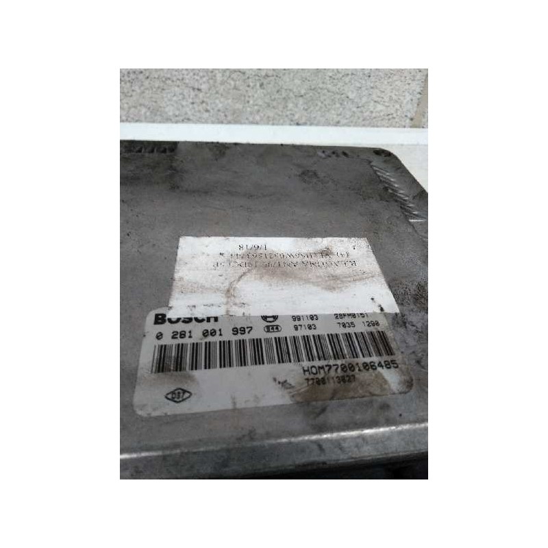 Recambio de centralita motor uce para renault laguna (b56) 1.9 dci diesel cat referencia OEM IAM 0281001997 HOM7700106485 770011