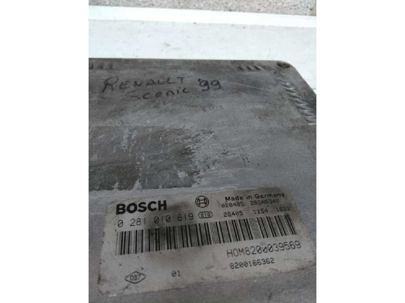 Recambio de centralita motor uce para renault scenic (ja..) referencia OEM IAM 0281010819 HOM8200039569 8200166362 Recambio de centralita motor uce para renault scenic (ja..) referencia OEM IAM 0281010819 HOM8200039569 8200166362