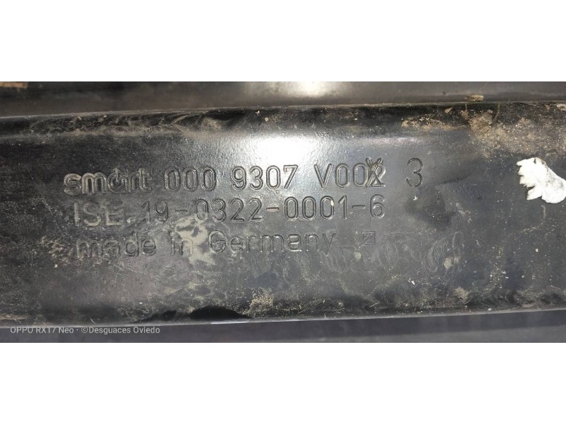 Recambio de refuerzo paragolpes delantero para smart coupe 0.6 turbo cat referencia OEM IAM 0009307V002  