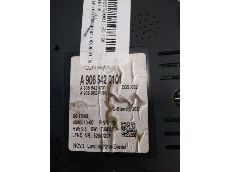 Recambio de cuadro instrumentos para mercedes sprinterii caja cerrada (desde 01.06) 2.1 cdi cat referencia OEM IAM 403051000 A90