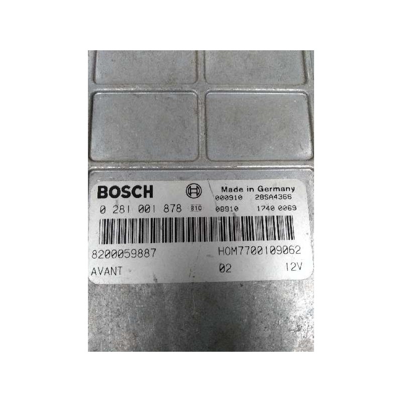 Recambio de centralita motor uce para renault clio ii fase ii (b/cb0) 1.9 dti diesel referencia OEM IAM 0281001878 8200059887 HO