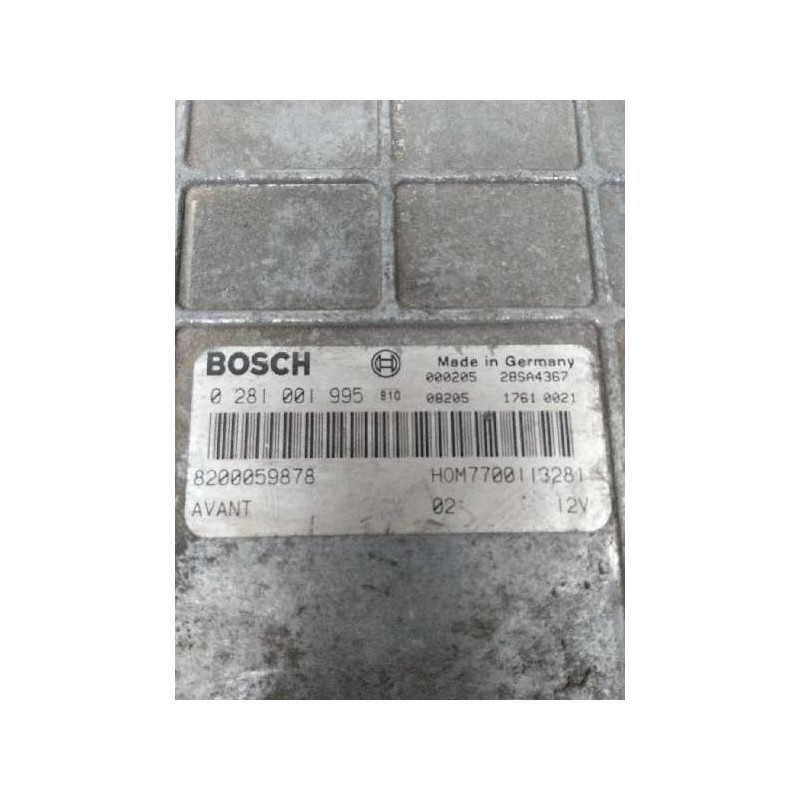 Recambio de centralita motor uce para renault laguna (b56) 1.9 dti diesel cat referencia OEM IAM 0281001995 8200059878 HOM770011